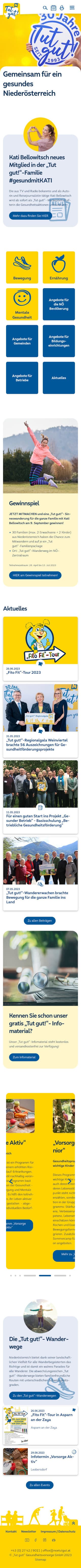 Tut Gut Frontpage Mobile